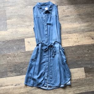 Chambray Button Up Dress